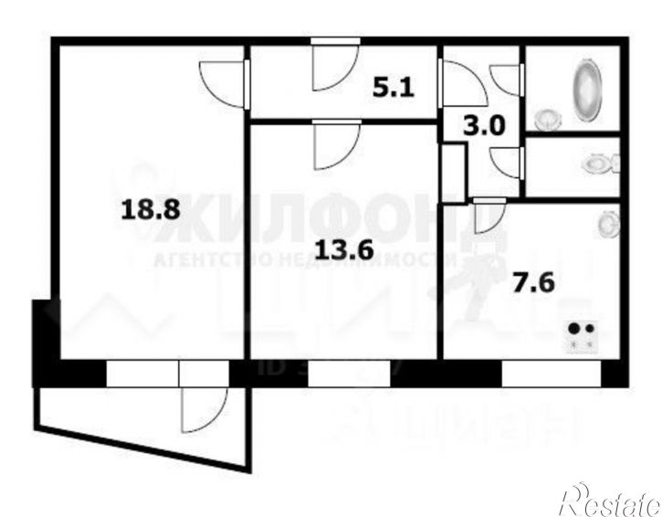 2-комн квартира ул Кочетова, 16/46,  д. 16/46