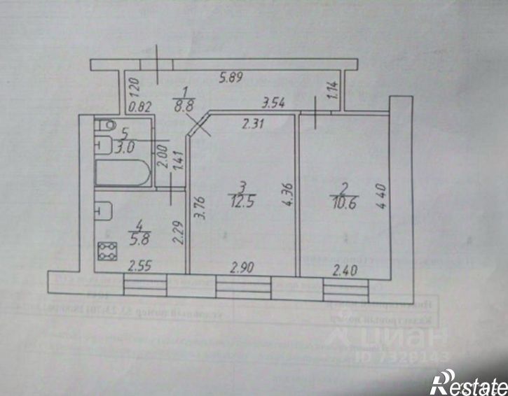 2-комн квартира Мерецкова-Волосова улица, 9,  д. 9