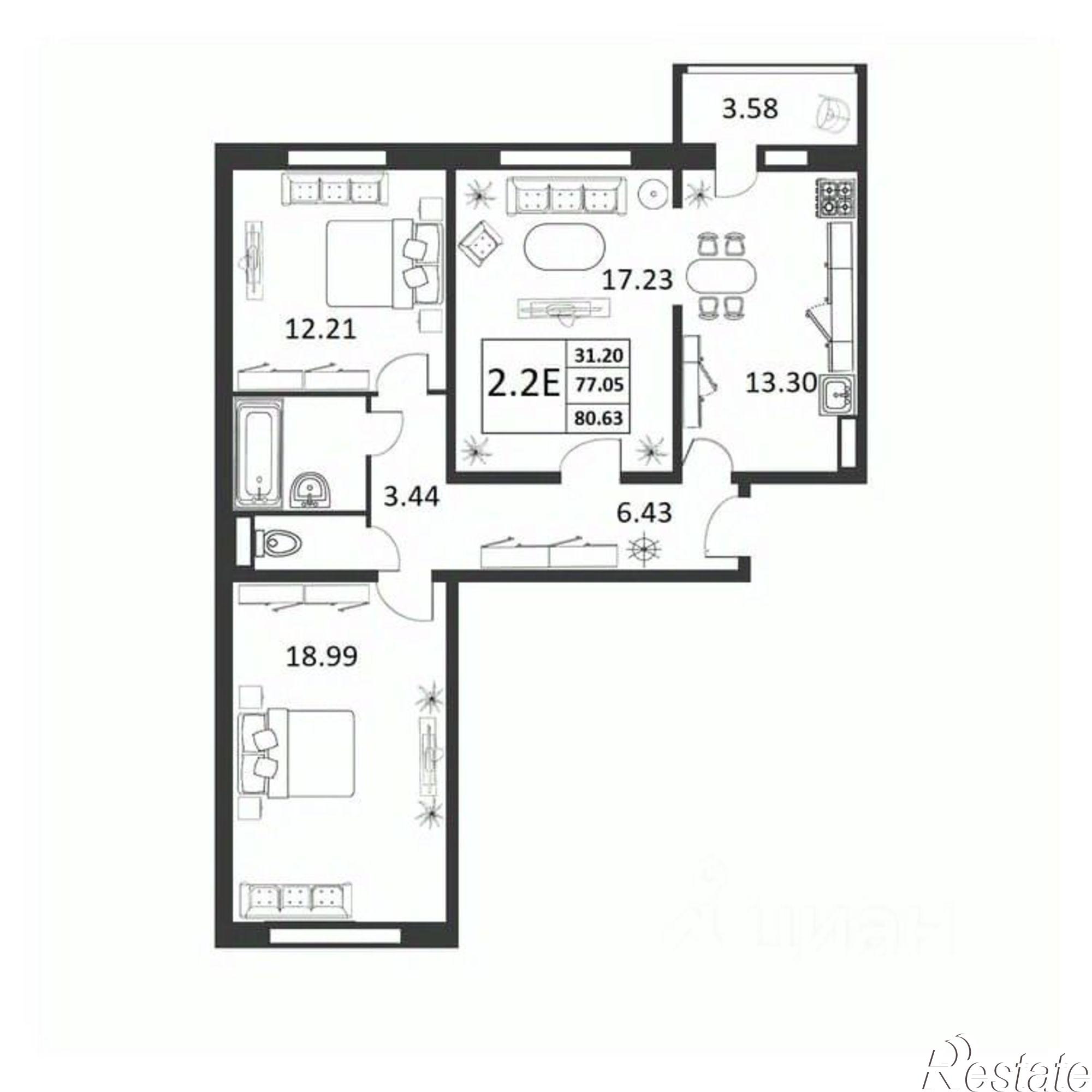 Купить квартиру за 6 500 000 рублей на Державинский район