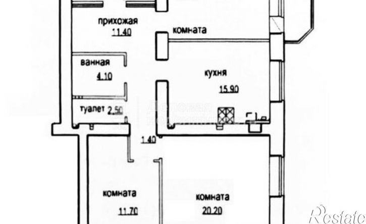3-комн квартира ул Кочетова, 20 4,  д. 20 4,  к. 4